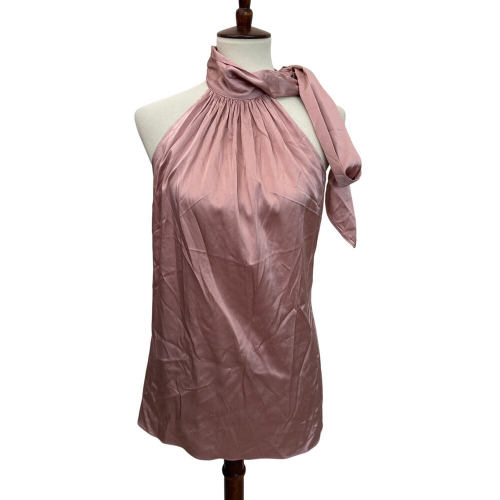 Ramy Brook Lori Silk High Neck Top